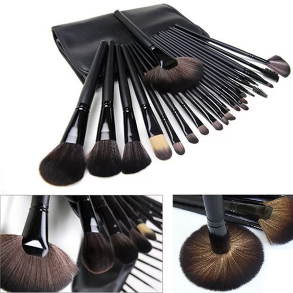 New 24pcs Makeup Brush With Case - Picture 2 of 5